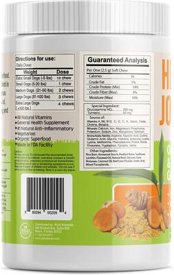 Show full view: Ruji Naturals Hip + Joint Superfood Dog Supplement, 120 count slide 4 of 7