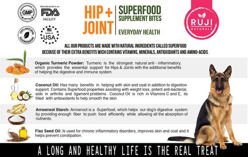 Show full view: Ruji Naturals Hip + Joint Superfood Dog Supplement, 120 count slide 6 of 7