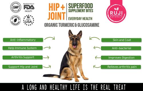Show full view: Ruji Naturals Hip + Joint Superfood Dog Supplement, 120 count slide 7 of 7