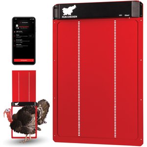 Run Chicken Automatic Turkey Coop Door with Timer, Giant Red
