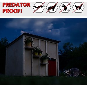 Run Chicken Automatic Turkey Coop Door with Timer, Giant Red