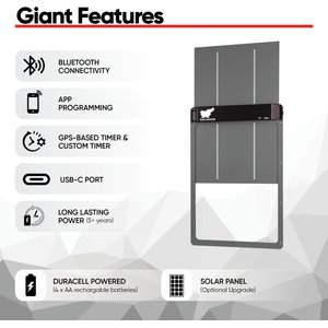 Run Chicken Door Opener GIANT Automatic Turkey Coop Accessory, Gray
