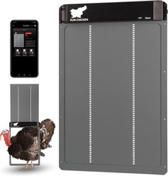 Run Chicken Door Opener GIANT Automatic Turkey Coop Accessory, Gray