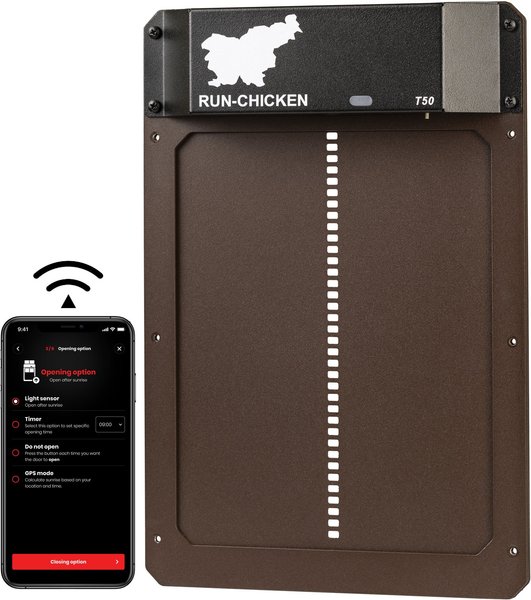 Run Chicken T50 Automatic Chicken Coop Door with Timer