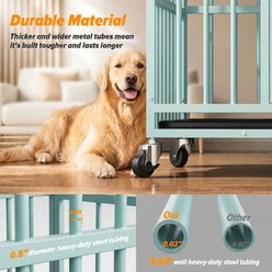 Rupzen Indoor Escape-Proof Double-Door Metal Dog Crate, Green, 48 Inch slide 2 of 7