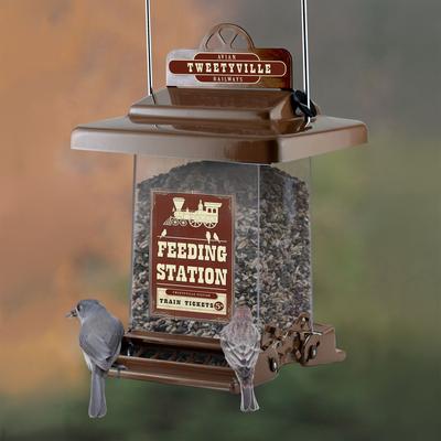 Show full view: Rustic Farmhouse Absolute Train Feeder Station Squirrel-Resistant Wild Bird Feeder, 6-lb slide 2 of 3