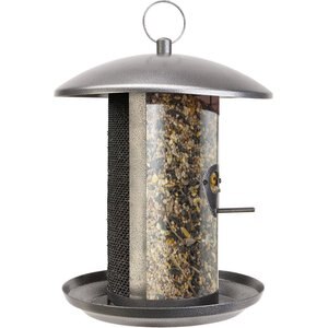 Rustic Farmhouse Galvanized Combo Dual Mixed Seed Wild Bird Feeders