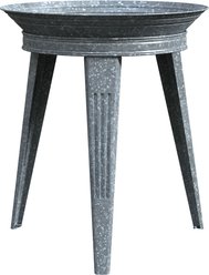 Rustic Farmhouse Vintage Galvanized Metal Bird Bath slide 1 of 2