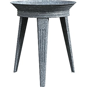 Rustic Farmhouse Vintage Galvanized Metal Bird Bath