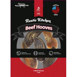 Rustic Kitchen USA Beef Hooves Dog Bones, 5 count