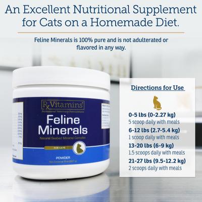 Show full view: Rx Vitamins Feline Minerals Powder Supplement for Cats, 227-g jar slide 7 of 9