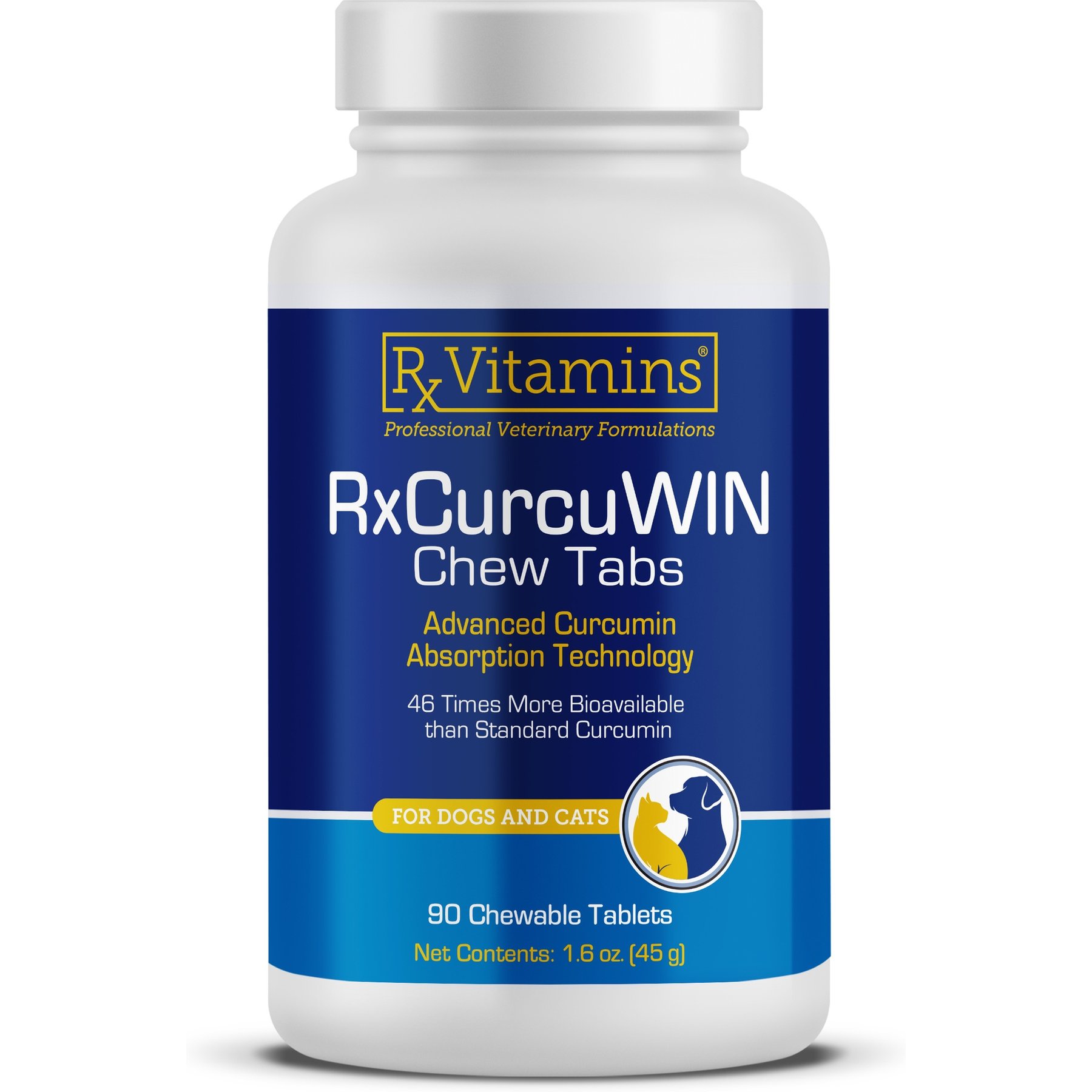 Rx Vitamins RxCurcuWIN Chewable Tablet Immune Supplement for Cats & Dogs, 90 count