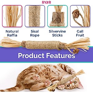RYERCAT Silvervine Stick Cat Dental Chew Toy