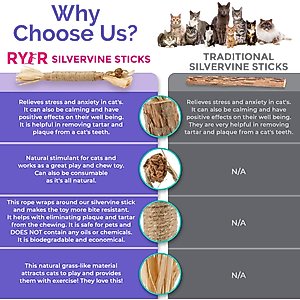 RYERCAT Silvervine Stick Cat Dental Chew Toy