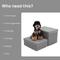 Show in main carousel: RYPetmia 2-Step Foldable Adjustable Dog Stairs with Storage, Light Gray slide 7 of 10