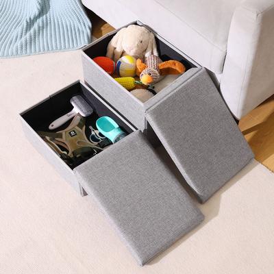 Show full view: RYPetmia 2-Step Foldable Adjustable Dog Stairs with Storage, Light Gray slide 4 of 10