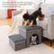 Show in main carousel: RYPetmia 2-Step Foldable Dog & Cat Stairs with Storage & Bed, Gray slide 3 of 9