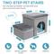 Show in main carousel: RYPetmia 2-Step Foldable Dog & Cat Stairs with Storage & Bed, Gray slide 9 of 9