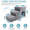 Show in main carousel: RYPetmia 3-Step Foldable Dog & Cat Stairs with Storage & Bed, Gray slide 9 of 10