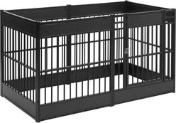 RYPetmia 6-Panel Indoor & Outdoor Foldable Heavy Duty Dog & Cat Exercise Pen, 31.5-in, Black