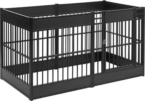 Show full view: RYPetmia 6-Panel Indoor & Outdoor Foldable Heavy Duty Dog & Cat Exercise Pen, 31.5-in, Black slide 1 of 10