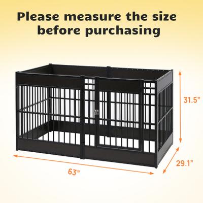 Show full view: RYPetmia 6-Panel Indoor & Outdoor Foldable Heavy Duty Dog & Cat Exercise Pen, 31.5-in, Black slide 5 of 10