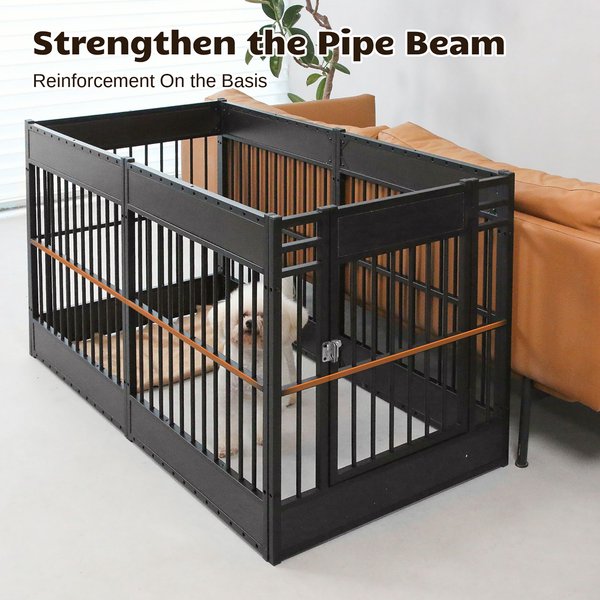 Show full view: RYPetmia 6-Panel Indoor & Outdoor Foldable Heavy Duty Dog & Cat Exercise Pen, 31.5-in, Black slide 8 of 10