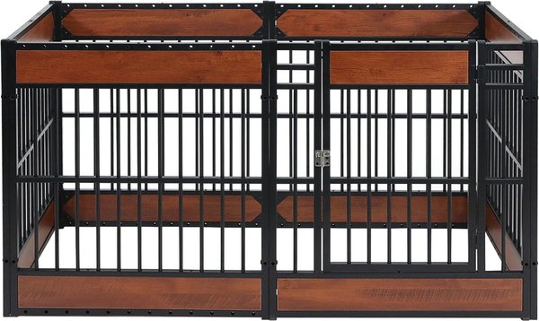 Show full view: RYPetmia 6-Panel Indoor & Outdoor Foldable Heavy Duty Dog & Cat Exercise Pen, 31.5-in, Mahogany slide 1 of 10