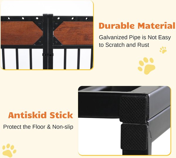 Show full view: RYPetmia 6-Panel Indoor & Outdoor Foldable Heavy Duty Dog & Cat Exercise Pen, 31.5-in, Mahogany slide 7 of 10
