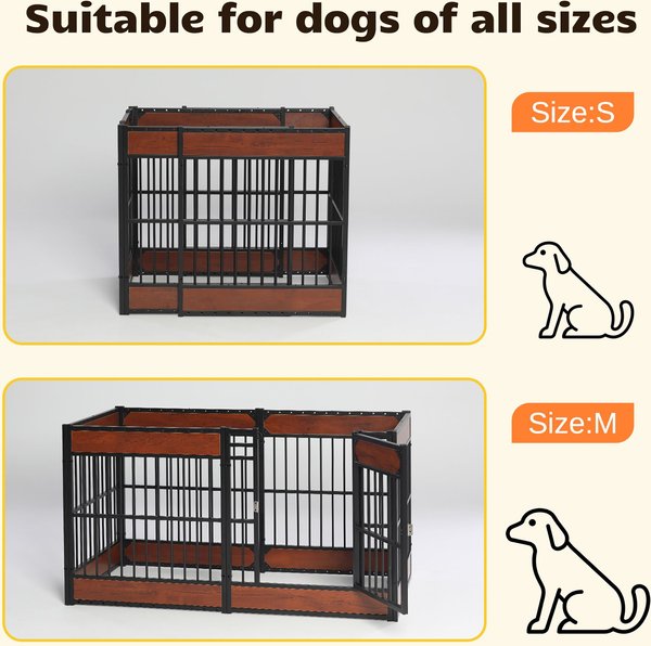Show full view: RYPetmia 6-Panel Indoor & Outdoor Foldable Heavy Duty Dog & Cat Exercise Pen, 31.5-in, Mahogany slide 4 of 10