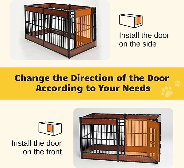 Show full view: RYPetmia 6-Panel Indoor & Outdoor Foldable Heavy Duty Dog & Cat Exercise Pen, 31.5-in, Mahogany slide 6 of 10