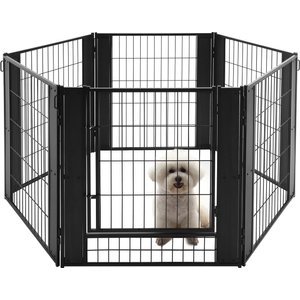Frisco 4-Panel Dog Exercise Playpen with Door, 24-in