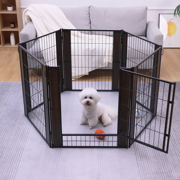 RYPetmia 6-Panel Metal Dog Exercise Pen, 31.5-in