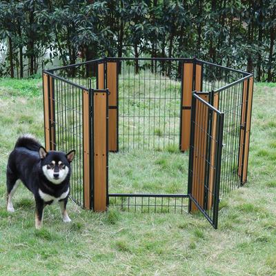 Show full view: RYPetmia 6-Panel Metal Dog Exercise Pen, 31.5-in, Brown slide 4 of 9
