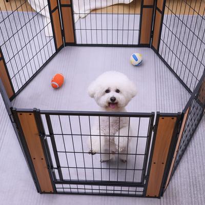 Show full view: RYPetmia 6-Panel Metal Dog Exercise Pen, 31.5-in, Brown slide 2 of 9