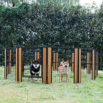 Show full view: RYPetmia 6-Panel Metal Dog Exercise Pen, 31.5-in, Brown slide 6 of 9