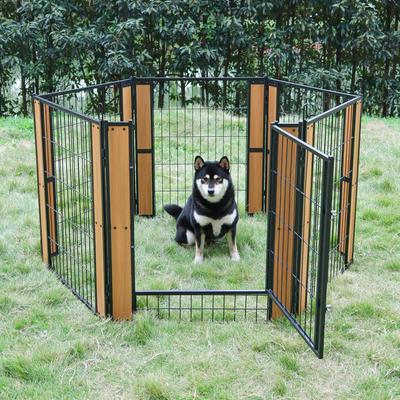 Show full view: RYPetmia 6-Panel Metal Dog Exercise Pen, 31.5-in, Brown slide 5 of 9