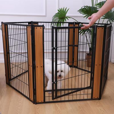 Show full view: RYPetmia 6-Panel Metal Dog Exercise Pen, 31.5-in, Brown slide 3 of 9