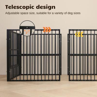 Show full view: RYPetmia 6-Panel Metal Mesh Foldable Dog & Cat Exercise Pen, Black, 31.5-in slide 5 of 10