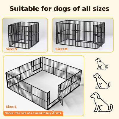 Show full view: RYPetmia 6-Panel Metal Mesh Foldable Dog & Cat Exercise Pen, Black, 31.5-in slide 6 of 10