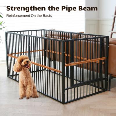 Show full view: RYPetmia 6-Panel Metal Mesh Foldable Dog & Cat Exercise Pen, Black, 31.5-in slide 3 of 10