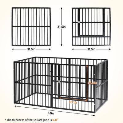 Show full view: RYPetmia 6-Panel Metal Mesh Foldable Dog & Cat Exercise Pen, Black, 31.5-in slide 9 of 10