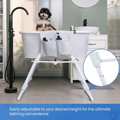 Show full view: RYPetmia Elevated Folding Dog Bathtub Wash Station, ‎Gray slide 3 of 9