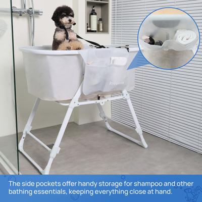 Show full view: RYPetmia Elevated Folding Dog Bathtub Wash Station, ‎Gray slide 6 of 9