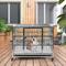 Show in main carousel: RYPetmia Heavy Duty Indoor & Outdoor Double Door Dog Crate with Wheels, Silver, 38 inch slide 1 of 9