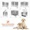 Show in main carousel: RYPetmia Heavy Duty Indoor & Outdoor Double Door Dog Crate with Wheels, Silver, 38 inch slide 5 of 9