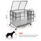 Show in main carousel: RYPetmia Heavy Duty Indoor & Outdoor Double Door Dog Crate with Wheels, Silver, 38 inch slide 4 of 9