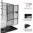 Show in main carousel: RYPetmia Heavy Duty Indoor & Outdoor Double Door Dog Crate with Wheels, Silver, 38 inch slide 9 of 9