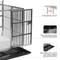 Show in main carousel: RYPetmia Heavy Duty Indoor & Outdoor Double Door Dog Crate with Wheels, Silver, 38 inch slide 9 of 9