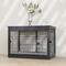 Show in main carousel: RYPetmia Heavy Duty Three Door Wire End Table Dog Crate with Mat, Black, 32 inch slide 3 of 8